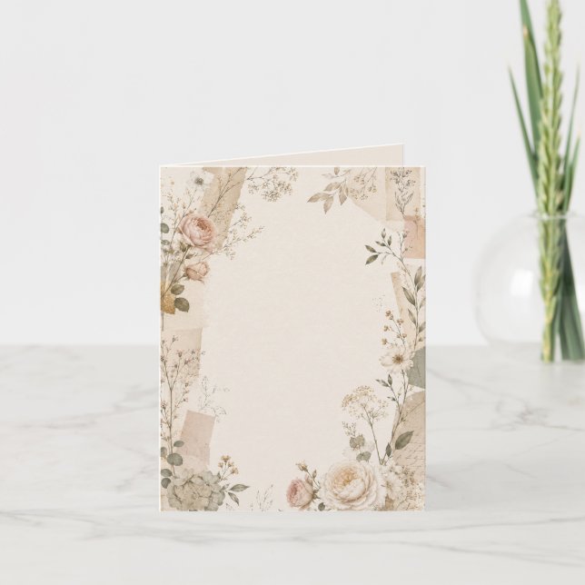Convite de Casamento de Jardim com Natural (Frente)