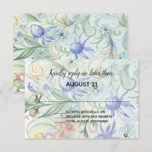 Convite de casamento de jardim de conto de fadas