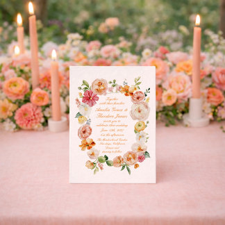 Convite de Casamento de Jardim de Verão Ranunculus
