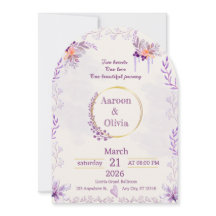 Convite de Casamento de Jardim Íntimo Editável