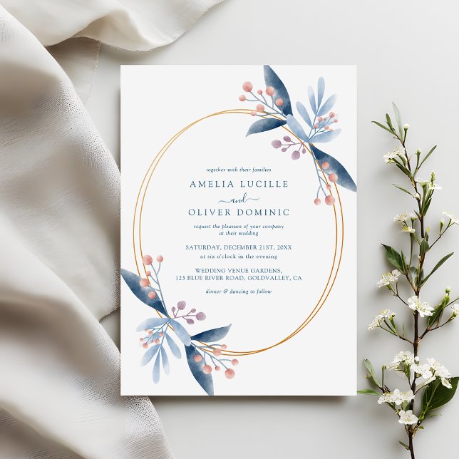 Convite de Casamento de Jardim Romântico com Veget (Criador carregado)