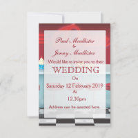 Convite de casamento de lanchonete retrô vintage