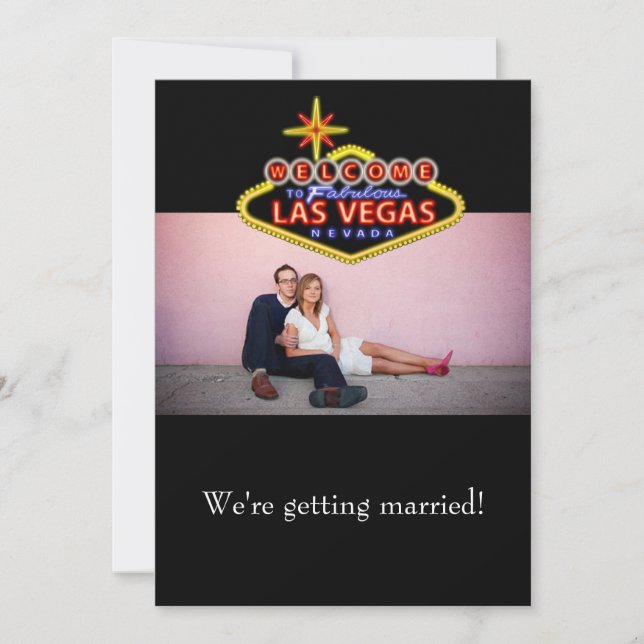 Convite De Casamento De Las Vegas (Frente)