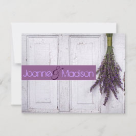 Convite de casamento de lavanda