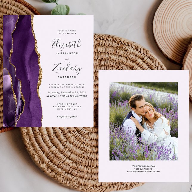 Convite de casamento de Lavanda de Fotografia Agat (Criador carregado)