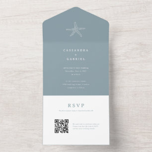 Convite de Casamento de Lihue com RSVP de Código Q