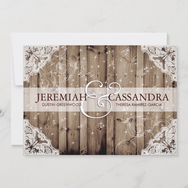 Convite de Casamento de Locais Brancos Antigos Spa (Frente)