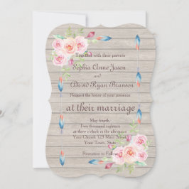 Convite de casamento De Madeira Velho Russo Por Aq