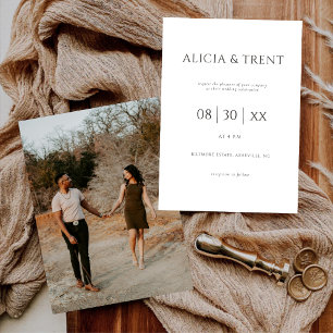 Convite de Casamento de Mansão Moderna   Minimalis