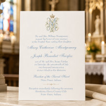 Convite de Casamento de Missa Nupcial com Monogram