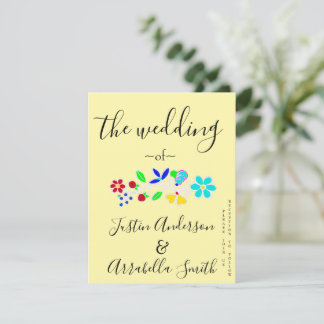 Convite de Casamento de Morango Floral Anishinaabe