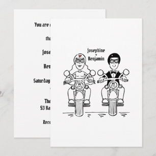 Convite de Casamento de Motocicleta de Motoqueiro