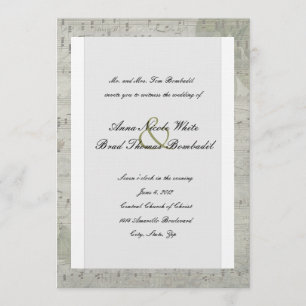 Convite De Casamento De Música Invertida Por Vint