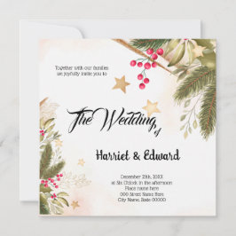 Convite de Casamento de Natal