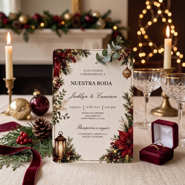 Convite de casamento de Natal de luxo  (Criador carregado)