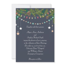 Convite de Casamento de Natal em Quadro de Giz