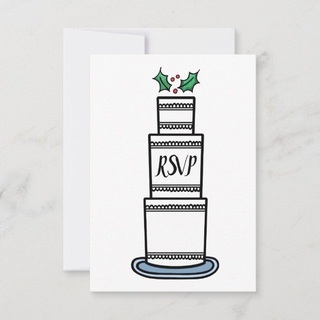 Convite de Casamento de Natal Personalizado (Frente)