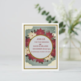 Convite de Casamento de Natal Personalizável Festa