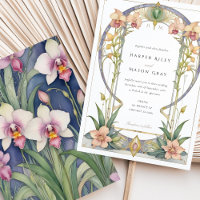 Convite De Casamento De Nouveau Orchid Garden