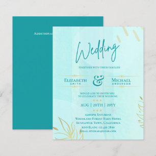 Convite de casamento DE ORÇAMENTO Abstrato Dourad
