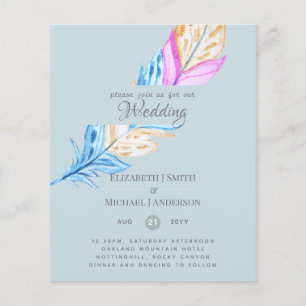 Convite de casamento de Orçamento Colorido do Mode