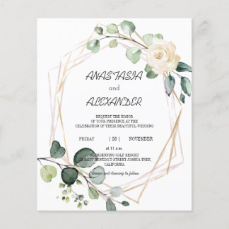 Convite de casamento de orçamento. Convite