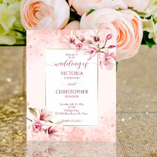 Convite de casamento de orçamento das flores da pr