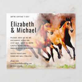 Convite de casamento de Orçamento de Cavalos Selva