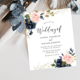 Convite De Casamento De Orçamento Floral De marinh