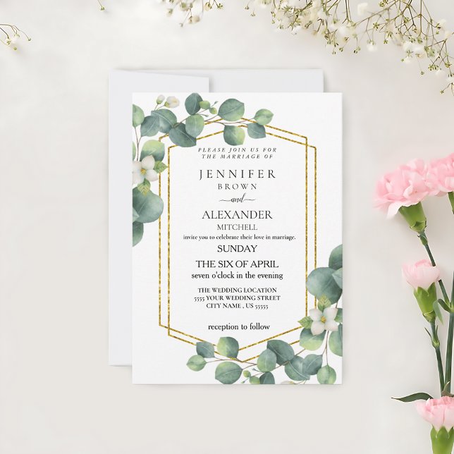 Convite de casamento de orçamento Folhagem russa e (Affordable elegance: Rustic foliage wedding invites.)