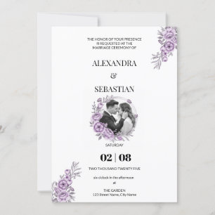 Convite De Casamento De Orquídea Aquosa