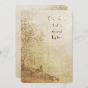 Convite de casamento de outono