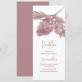 Convite de Casamento de Outono com Detalhes de Fol