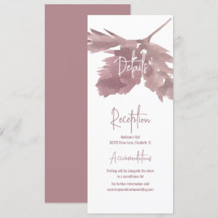 Convite de Casamento de Outono com Detalhes de Fol