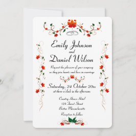 Convite de Casamento de outono de outono