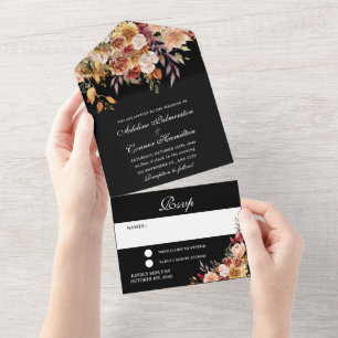 Convite de Casamento de Outono Mal-humorado Tudo e