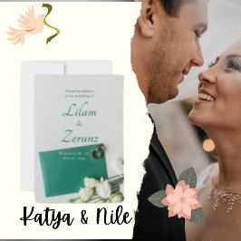 Convite de Casamento de Papel Prateado Ultra Gross