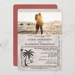 Convite De Casamento De Passaporte Da Flórida Ligh