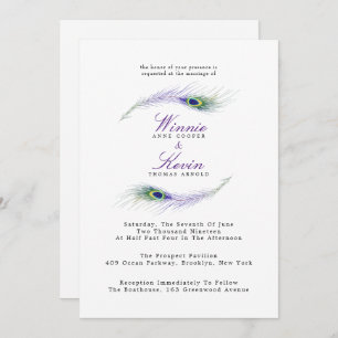 Convite de Casamento de Peacock