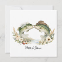 Convite de Casamento de Pesca no Texas Chapéu de C