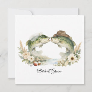 Convite de Casamento de Pesca no Texas Chapéu de C