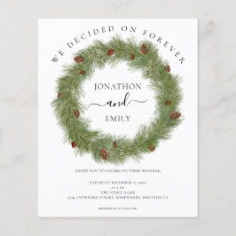 Convite De Casamento De Pine De Natal De Orçamento