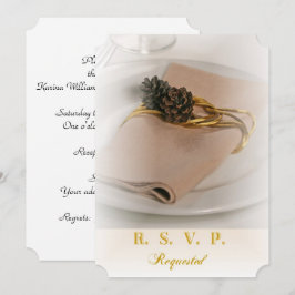 Convite de Casamento de Pinha e Guardanapo