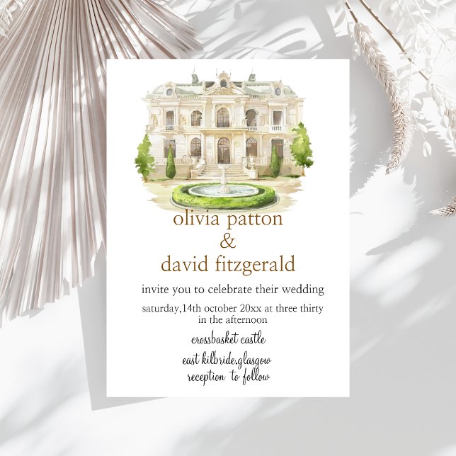 Convite de Casamento de Pintura de Local (Criador carregado)