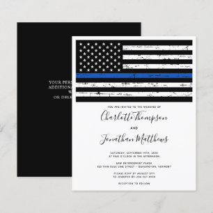 Convite de Casamento de Polícia de Polícia de Or