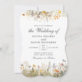 Convite de Casamento de Prado de Flores Silvestres