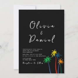 Convite de Casamento de Praia Chic Moderno