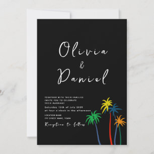 Convite de Casamento de Praia Chic Moderno
