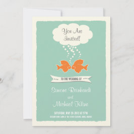 Convite de Casamento de Praia com Beijo de Peixe