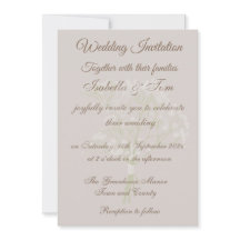 Convite de Casamento de Praia com Letra Minimalist